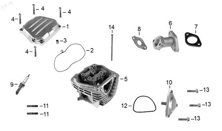 Diagrama Cabeza de Cilindro Italika 125FL 2019