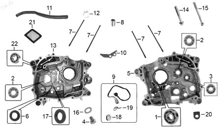 Diagrama Cárter Italika T-REX70 2015