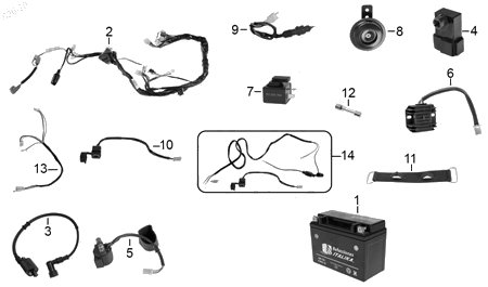 Diagrama Eléctrico para moto Italika 125FL GPS 2027 — refacciones compatibles