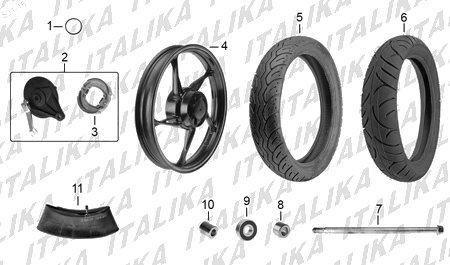 Diagrama Rueda Trasera Italika 150SZ 2017