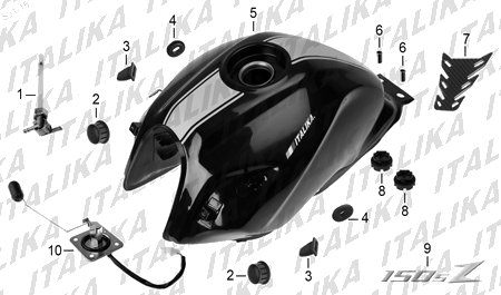 Diagrama Tanque de Combustible Italika 150SZ 2017