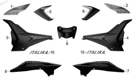 Diagrama Plásticos de Color Italika 150Z 2016