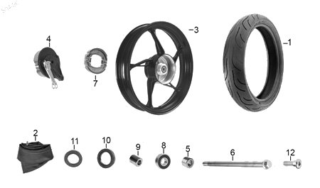 Diagrama Rueda Trasera Italika 150Z 2016
