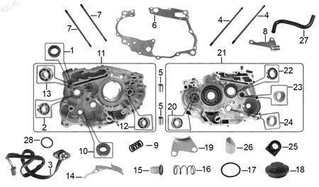 Diagrama Cárter Italika 170Z 2017