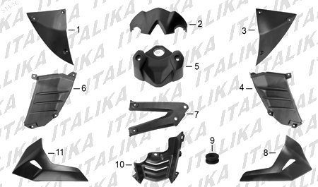 Diagrama Plásticos Italika 170Z 2017