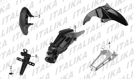 Diagrama Salpicaderas Italika 170Z 2017