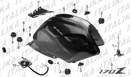 Diagrama Tanque de Combustible Italika 170Z 2017