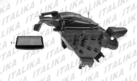Diagrama Filtro de Aire y Sistema de Enfriamiento Italika 170Z 2017