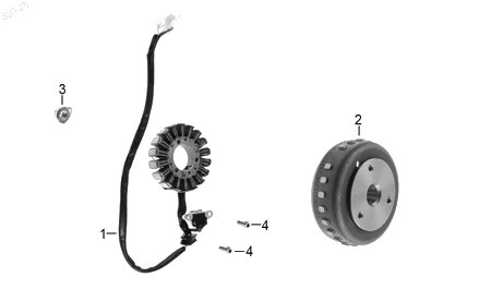 Diagrama Generador — Rotor para moto Benelli 180S 2023-2026