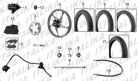 Diagrama Rueda Delantera Italika 150Z 2019