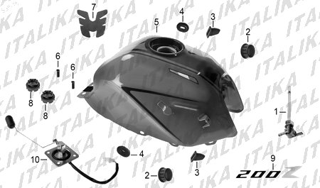 Diagrama Tanque de Combustible Italika 200Z 2019