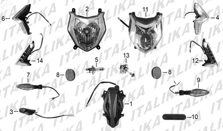 Diagrama Luces Italika 200Z 2023