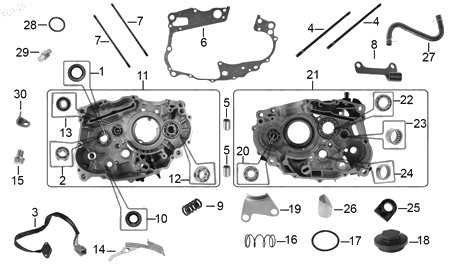 Diagrama Cárter Italika 200Z GPS 2026