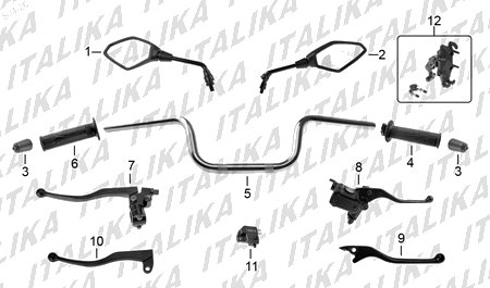 Diagrama Manubrio Italika 200Z GPS 2026