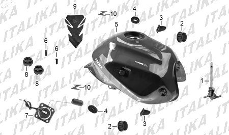 Diagrama Tanque de Combustible Italika 200Z 2025