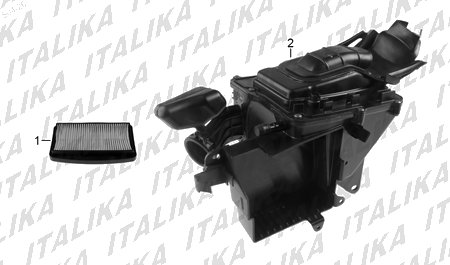 Diagrama Filtro de Aire y Sistema de Enfriamiento Italika 150Z 2016
