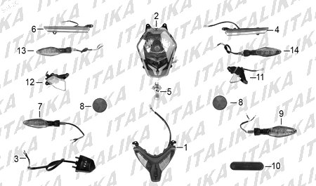 Diagrama Luces Italika 150Z 2022