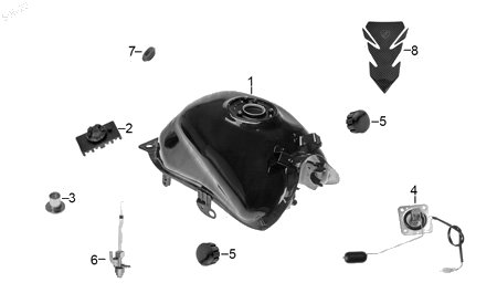 Diagrama Tanque de Combustible Italika 250Z 2016