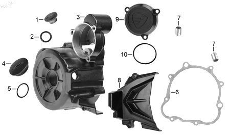 Diagrama Cubierta Izquierda Cárter para moto Italika 200Z GPS 2026 — refacciones compatibles
