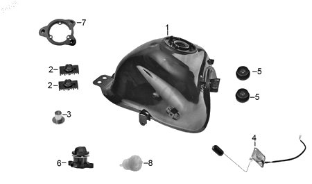 Diagrama Tanque de Combustible Italika 250Z 2023