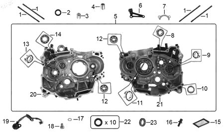 Diagrama Cárter Italika 280Z GPS 2026