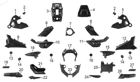 Diagrama Plásticos Italika 280Z GPS 2026