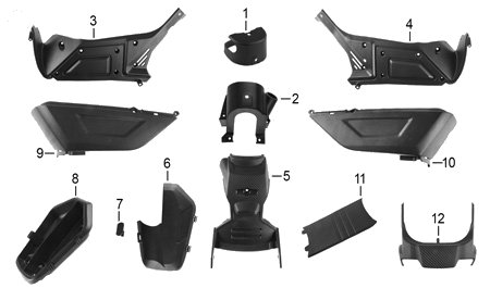 Diagrama Plásticos Italika AT110LT 2022