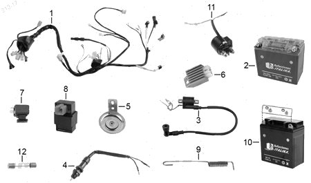 Diagrama Eléctrico Italika XT110 GRAFITO 2017