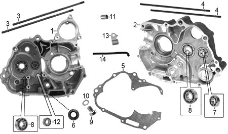 Diagrama Cárter Italika AT110 RT 2026