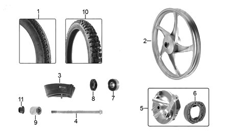 Diagrama Rueda Delantera Italika AT110 RT 2026