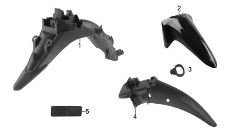 Diagrama Salpicaderas Italika XT110 2020