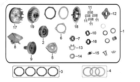 Diagrama Sistema de Embrague Italika AT110 2016