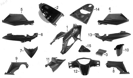 Diagrama Plásticos Italika AT125RT 2021