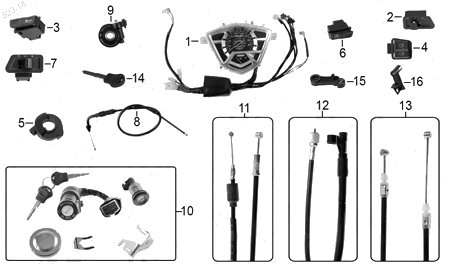 Diagrama Controles y Mandos Italika XT110RT 2017