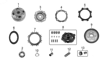 Diagrama Sistema de Embrague Italika AT125 2023