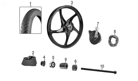 Diagrama Rueda Trasera Italika AT125 2023