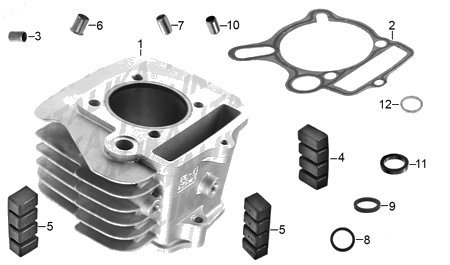 Diagrama Cilindro Italika AT125 2026