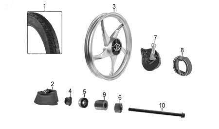 Diagrama Rueda Trasera Italika AT125 2026