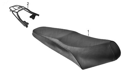 Diagrama Asientos y Parrillas para moto Italika XT110RT 2020 — refacciones compatibles