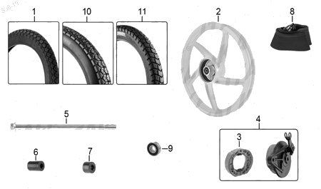 Diagrama Rueda Trasera Italika AT125RT 2021