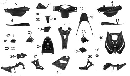 Diagrama Plásticos Italika AT125RT 2024