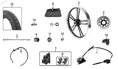 Diagrama Rueda Delantera Italika AT125RT 2024