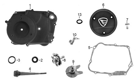 Diagrama Cubierta Derecha Cárter Italika XT110RT 2020