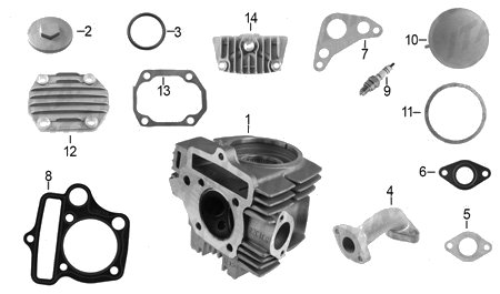 Diagrama Cabeza de Cilindro Italika AT130RT 2026