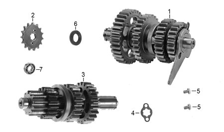 Diagrama Transmisión Italika T-REX70 2015
