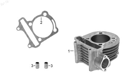 Diagrama Cilindro Italika ATV150 CON REVERSA 2019