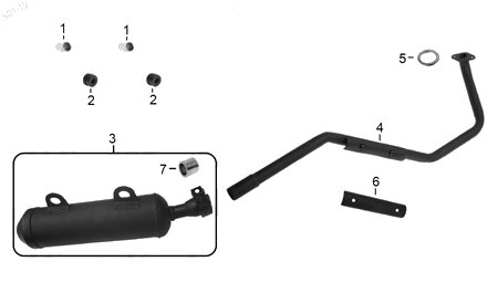 Diagrama Escape Italika ATV150 CON REVERSA 2019