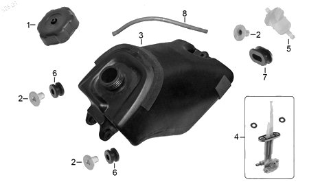 Diagrama Tanque de Combustible Italika ATV180 2016