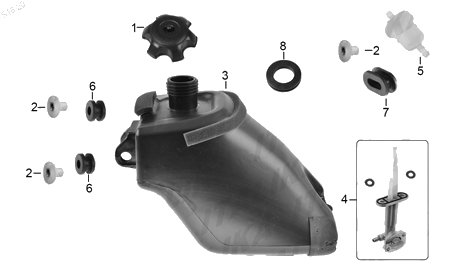 Diagrama Tanque de Combustible Italika ATV200 2022