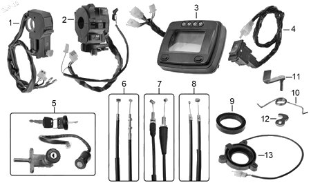 Diagrama Controles y Mandos Italika ATV250 2017